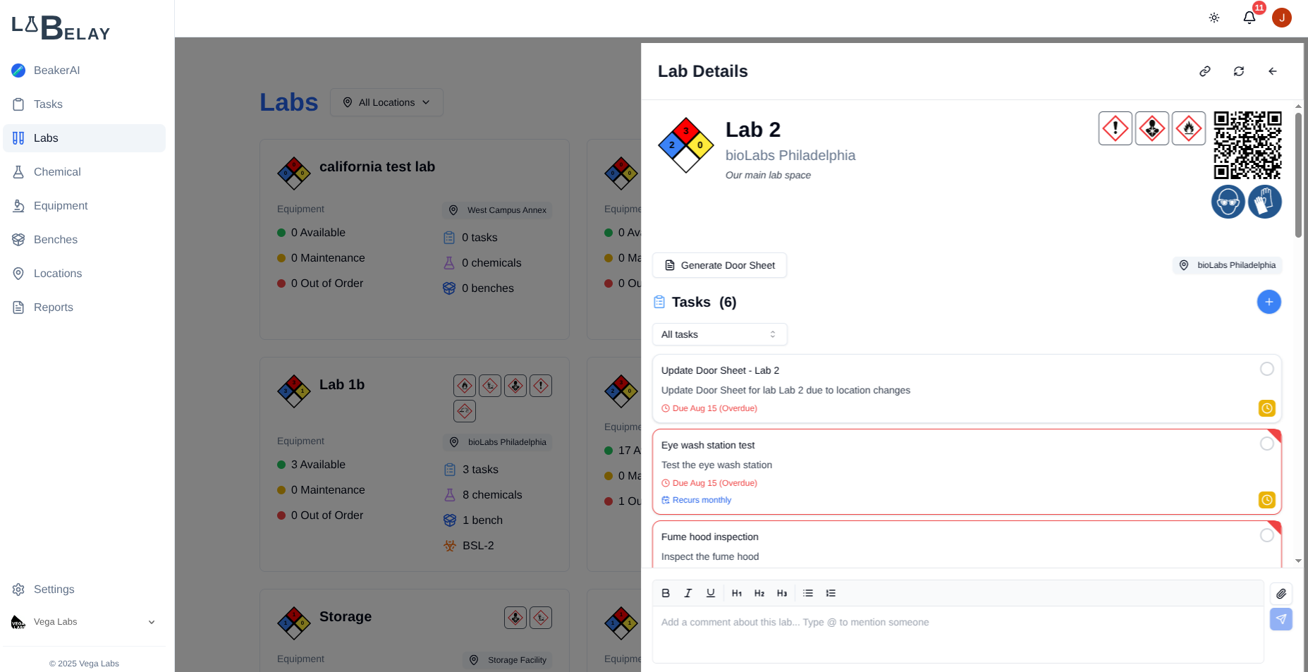 Lab Dashboard
